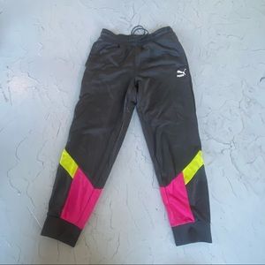 Puma pink green sweatpants